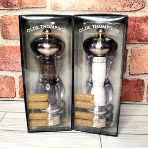 Olde Thompson Pepper and Salt Mills Refillable - New Unopened